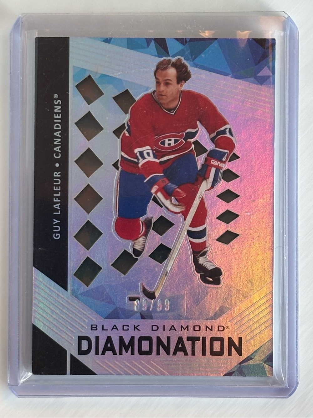 Guy Lafleur 2020-21 Upper Deck Black Diamond Diamonation /99 D-GL Canadiens